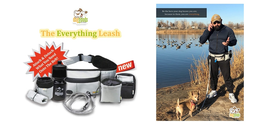 DogGoods Hands Free Dog Leash Fanny Pack and Dog Walking Belt