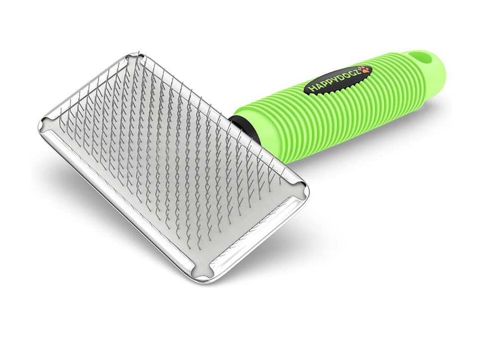 HappyDogz Slicker Dog Brush for Shedding Short Hair and Long Pet Hair