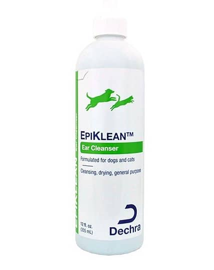 For Drying: Dechra EpiKlean Ear Cleaner